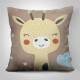 Almofada Decorativa Safari Girafa Baby Marrom