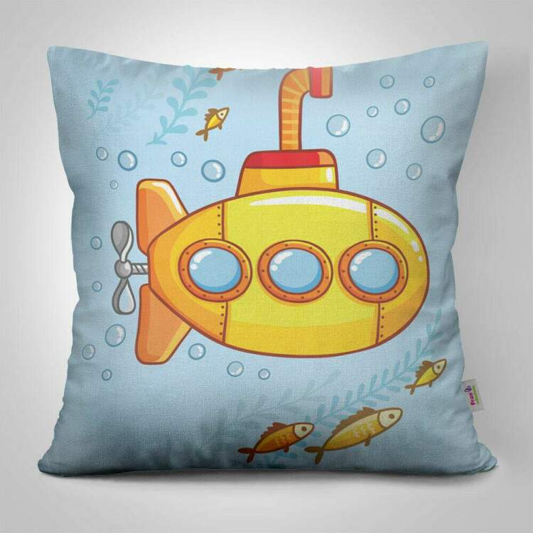 Almofada Decorativa Infantil Submarino Amarelo