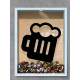 Quadro Decorativo Porta Tampinhas Caneca de Chope Desenho