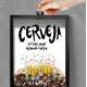 Quadro Decorativo Porta Tampinhas Cerveja s� faz mal quando falta