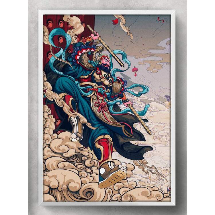 Quadro Decorativo Mang Arte Guerreiro Japons