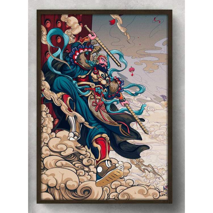 Quadro Decorativo Mang Arte Guerreiro Japons