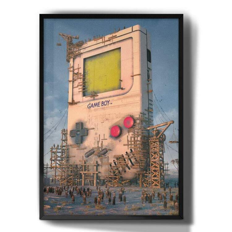 Quadro Decorativo Geek Construo Game Boy