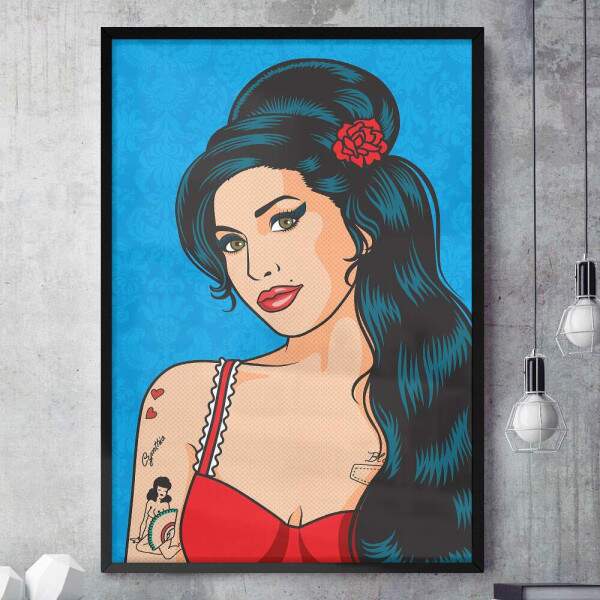 Quadro Decorativo Pop-Art Amy Winehouse