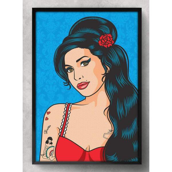 Quadro Decorativo Pop-Art Amy Winehouse