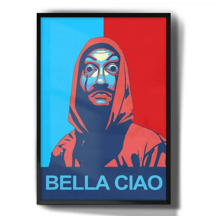 Quadro Decorativo La Casa De Papel Bella Ciao