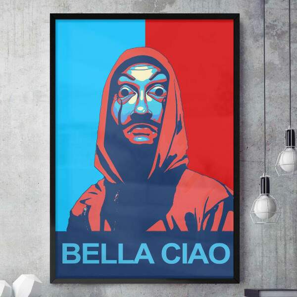 Quadro Decorativo La Casa De Papel Bella Ciao