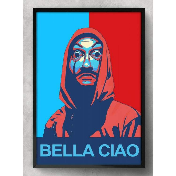 Quadro Decorativo La Casa De Papel Bella Ciao