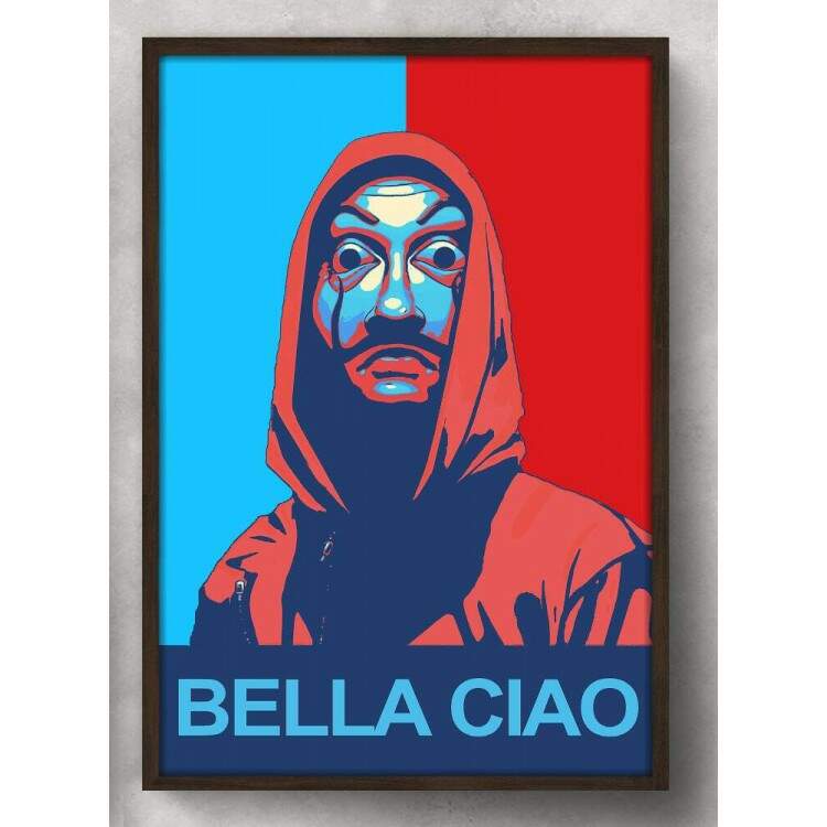 Quadro Decorativo La Casa De Papel Bella Ciao