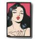 Quadro Decorativo Pop-Art Garota Mandando Beijo