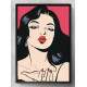 Quadro Decorativo Pop-Art Garota Mandando Beijo