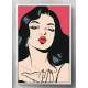 Quadro Decorativo Pop-Art Garota Mandando Beijo