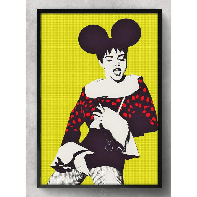 Quadro Decorativo Pop-Art Mickey Madonna