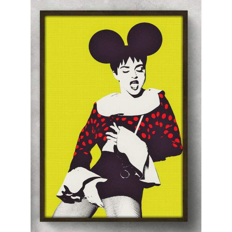 Quadro Decorativo Pop-Art Mickey Madonna