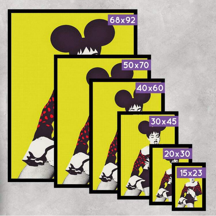 Quadro Decorativo Pop-Art Mickey Madonna