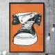 Quadro Decorativo Pop-Art All Star Laranja