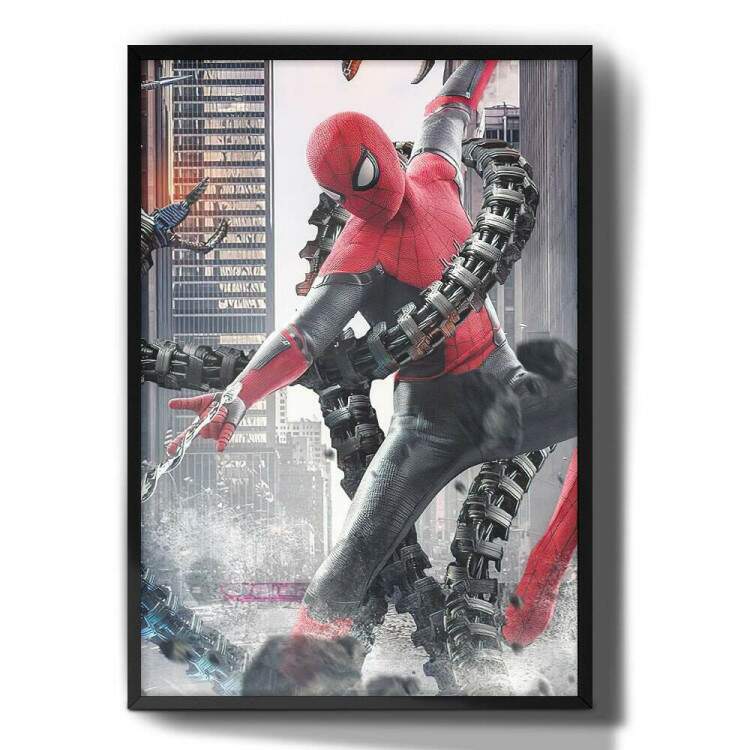 Quadro Decorativo Homem Aranha Vs Octopus