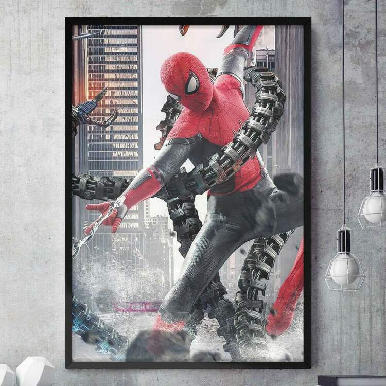 Quadro Decorativo Homem Aranha Vs Octopus