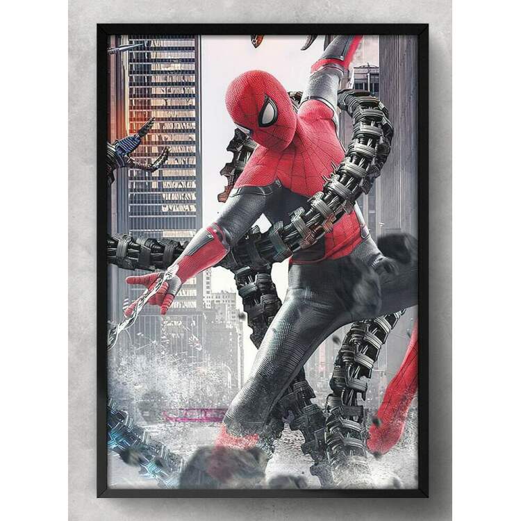 Quadro Decorativo Homem Aranha Vs Octopus