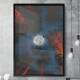 Quadro Decorativo Lua Vista Entre �rvores