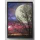 Quadro Decorativo Silhueta da �rvore em frente a Lua