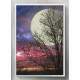 Quadro Decorativo Silhueta da �rvore em frente a Lua