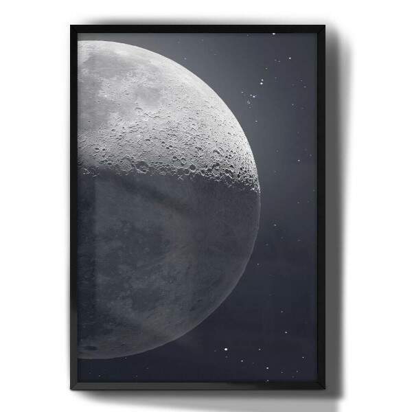 Quadro Decorativo Lua Pela Metade