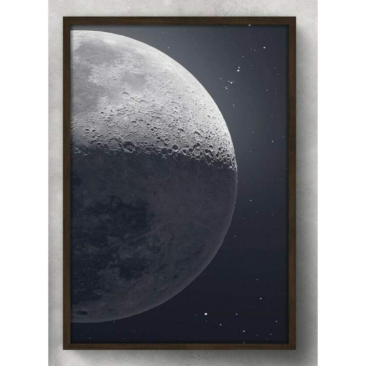 Quadro Decorativo Lua Pela Metade