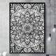 Quadro Decorativo Mandala Preto e Branco