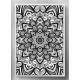 Quadro Decorativo Mandala Preto e Branco