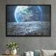 Quadro Decorativo Planeta Terra Visto Da Lua