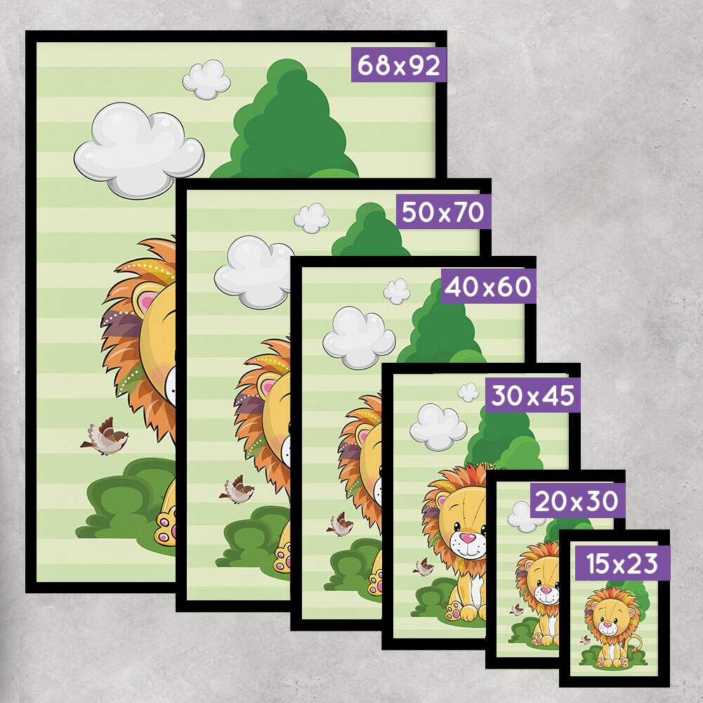 Quadro Decorativo Safari Le�o Baby