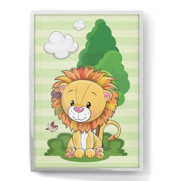 Quadro Decorativo Safari Leo Baby