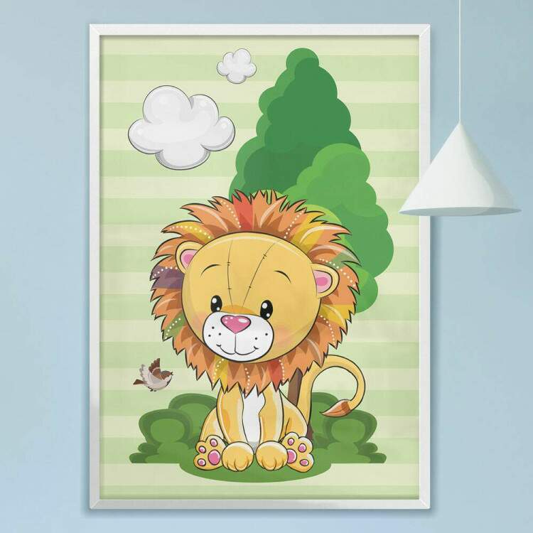 Quadro Decorativo Safari Leo Baby