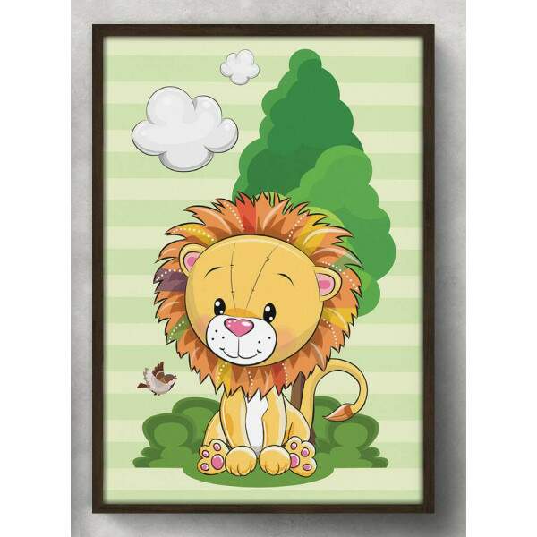 Quadro Decorativo Safari Leo Baby