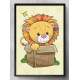 Quadro Decorativo Safari Le�o Baby na Caixa