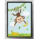 Quadro Decorativo Safari Macaco Baby com Banana
