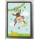 Quadro Decorativo Safari Macaco Baby com Banana