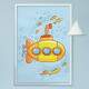 Quadro Decorativo Submarino Baby Amarelo