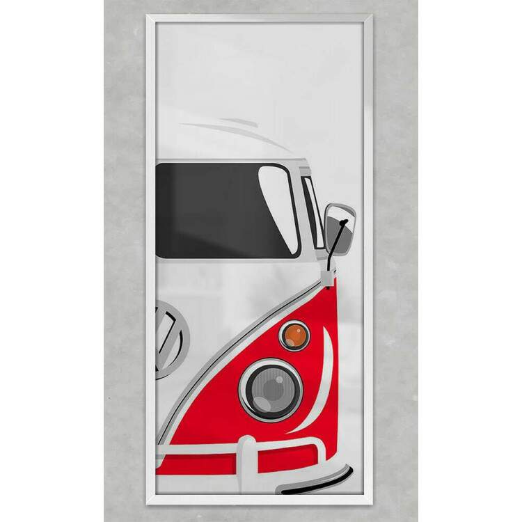 Quadro Decorativo Slim Kombi Vermelha