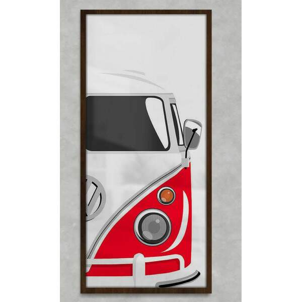 Quadro Decorativo Slim Kombi Vermelha