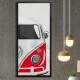 Quadro Decorativo Slim Kombi Vermelha