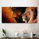 Quadro Decorativo Slim Religioso Le�o e Jesus