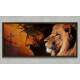Quadro Decorativo Slim Religioso Le�o e Jesus