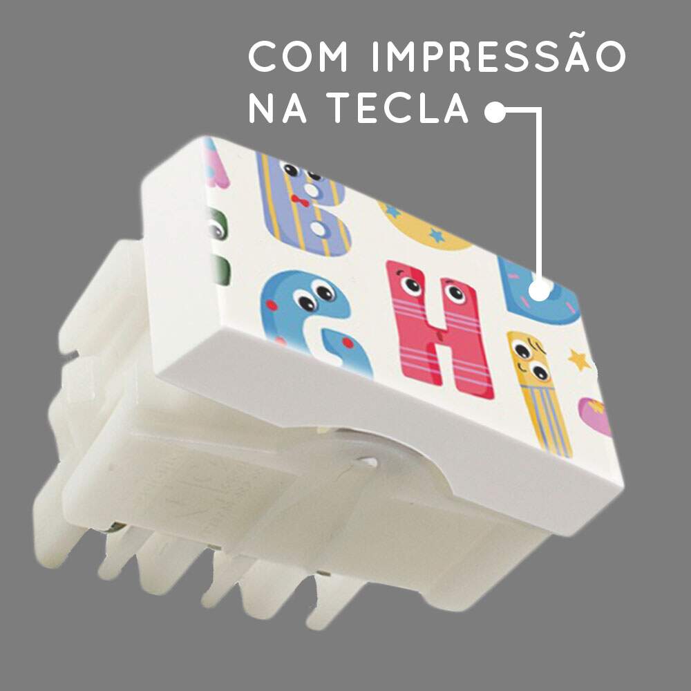 Interruptor Impresso Infantil Alfabeto Colorido