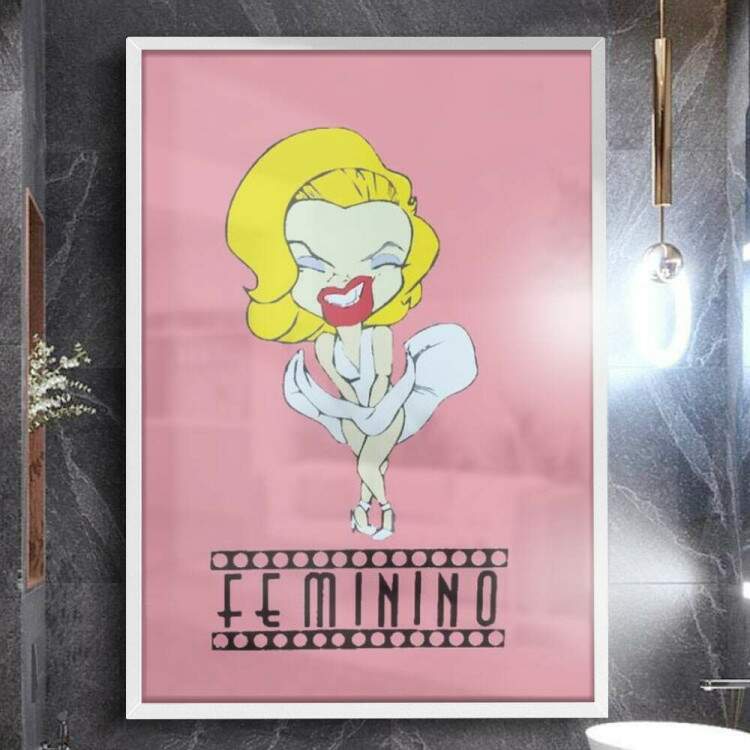 Quadro Decorativo Para Banheiro Feminino Marilyn Monroe