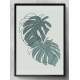 Quadro Decorativo Para Banheiro Abstrato Folhas Minimalista