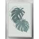 Quadro Decorativo Para Banheiro Abstrato Folhas Minimalista
