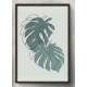 Quadro Decorativo Para Banheiro Abstrato Folhas Minimalista