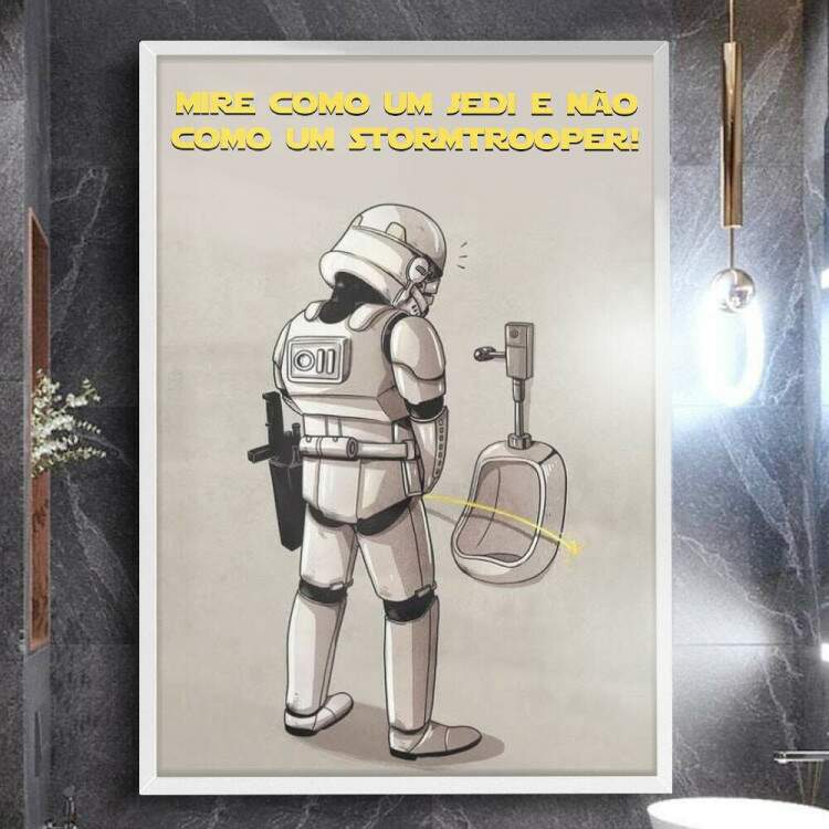 Quadro Decorativo Para Banheiro Mire Como Um Jedi